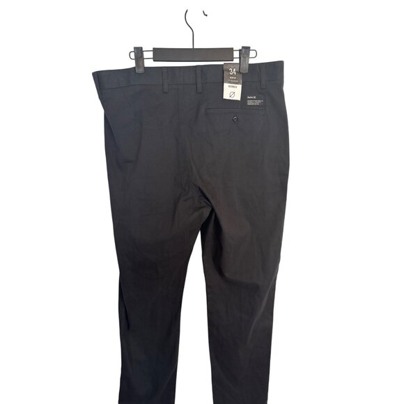 NWT Hurley Mens Worker 34 Slim Fit Pants Black  Cotton Blend 14.5" Leg Opening - Picture 11 of 16